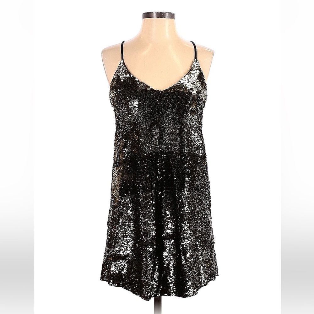 XS Bishop + Young Black Sequin Minidress NWT